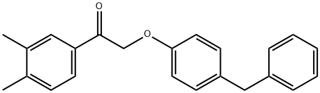 2-(4-benzylphenoxy)-1-(3,4-dimethylphenyl)ethanone 结构式