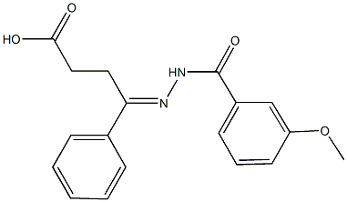 4-[(3-methoxybenzoyl)hydrazono]-4-phenylbutanoic acid 结构式