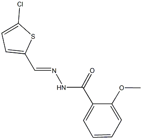 N'-[(5-chloro-2-thienyl)methylene]-2-methoxybenzohydrazide 结构式