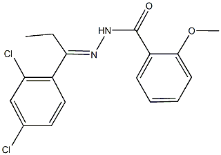 N'-[1-(2,4-dichlorophenyl)propylidene]-2-methoxybenzohydrazide 结构式