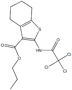 propyl 2-[(trichloroacetyl)amino]-4,5,6,7-tetrahydro-1-benzothiophene-3-carboxylate 结构式