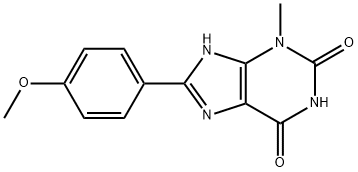 8-(4-methoxyphenyl)-3-methyl-3,7-dihydro-1H-purine-2,6-dione 结构式