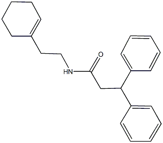 N-[2-(1-cyclohexen-1-yl)ethyl]-3,3-diphenylpropanamide 结构式