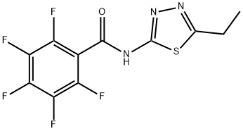 N-(5-ethyl-1,3,4-thiadiazol-2-yl)-2,3,4,5,6-pentafluorobenzamide 结构式