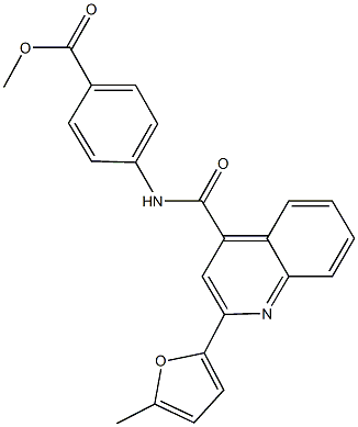 methyl 4-({[2-(5-methyl-2-furyl)-4-quinolinyl]carbonyl}amino)benzoate 结构式