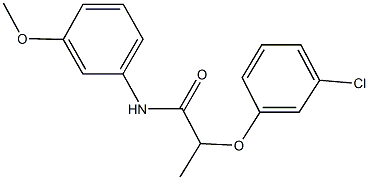 2-(3-chlorophenoxy)-N-(3-methoxyphenyl)propanamide 结构式