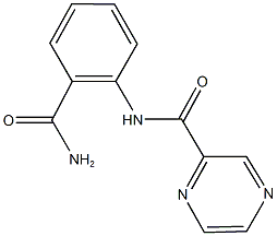 N-[2-(aminocarbonyl)phenyl]-2-pyrazinecarboxamide 结构式