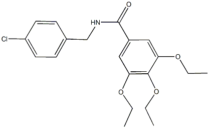 N-(4-chlorobenzyl)-3,4,5-triethoxybenzamide 结构式