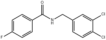 N-(3,4-dichlorobenzyl)-4-fluorobenzamide 结构式