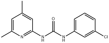 N-(3-chlorophenyl)-N'-(4,6-dimethyl-2-pyridinyl)urea 结构式