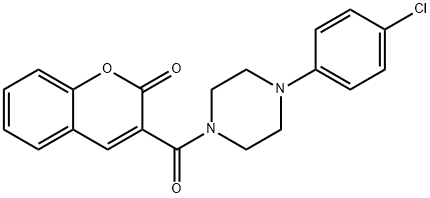 3-{[4-(4-chlorophenyl)-1-piperazinyl]carbonyl}-2H-chromen-2-one 结构式