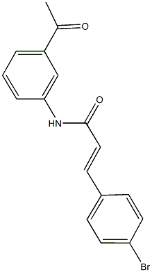 N-(3-acetylphenyl)-3-(4-bromophenyl)acrylamide 结构式