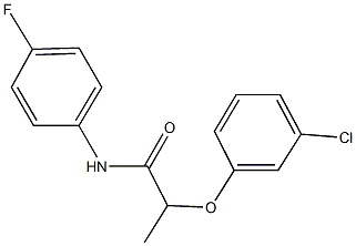 2-(3-chlorophenoxy)-N-(4-fluorophenyl)propanamide 结构式