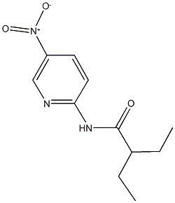 2-ethyl-N-{5-nitro-2-pyridinyl}butanamide 结构式