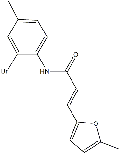 N-(2-bromo-4-methylphenyl)-3-(5-methyl-2-furyl)acrylamide 结构式