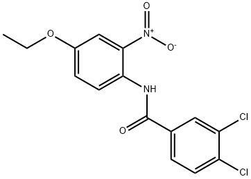 3,4-dichloro-N-{4-ethoxy-2-nitrophenyl}benzamide 结构式