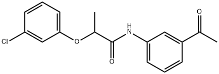 N-(3-acetylphenyl)-2-(3-chlorophenoxy)propanamide 结构式