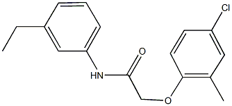 2-(4-chloro-2-methylphenoxy)-N-(3-ethylphenyl)acetamide 结构式