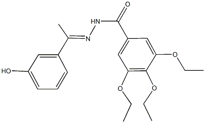 3,4,5-triethoxy-N'-[1-(3-hydroxyphenyl)ethylidene]benzohydrazide 结构式