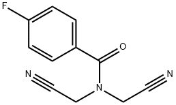 N,N-bis(cyanomethyl)-4-fluorobenzamide 结构式