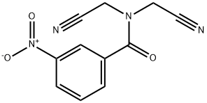 N,N-bis(cyanomethyl)-3-nitrobenzamide 结构式