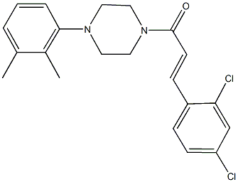 1-[3-(2,4-dichlorophenyl)acryloyl]-4-(2,3-dimethylphenyl)piperazine 结构式