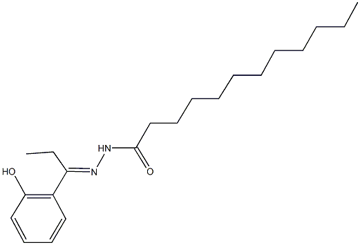N'-[1-(2-hydroxyphenyl)propylidene]dodecanohydrazide 结构式