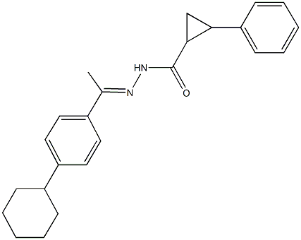 N'-[1-(4-cyclohexylphenyl)ethylidene]-2-phenylcyclopropanecarbohydrazide 结构式