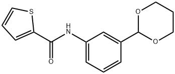 N-[3-(1,3-dioxan-2-yl)phenyl]-2-thiophenecarboxamide 结构式