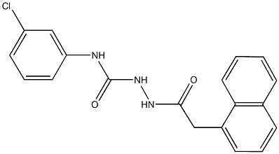 N-(3-chlorophenyl)-2-(1-naphthylacetyl)hydrazinecarboxamide 结构式