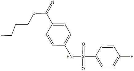 butyl 4-{[(4-fluorophenyl)sulfonyl]amino}benzoate 结构式