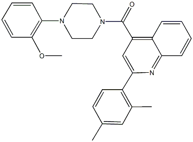 2-(2,4-dimethylphenyl)-4-{[4-(2-methoxyphenyl)-1-piperazinyl]carbonyl}quinoline 结构式