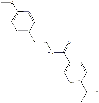 4-isopropyl-N-[2-(4-methoxyphenyl)ethyl]benzamide 结构式