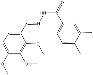 3,4-dimethyl-N'-(2,3,4-trimethoxybenzylidene)benzohydrazide 结构式