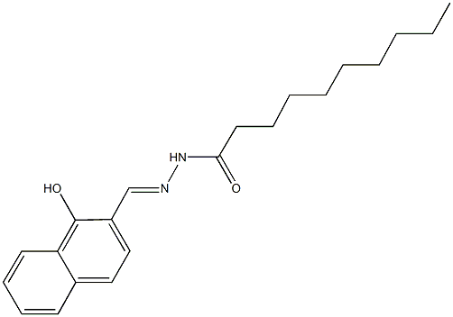N'-[(1-hydroxy-2-naphthyl)methylene]decanohydrazide 结构式