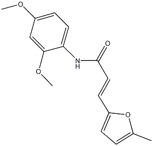 N-(2,4-dimethoxyphenyl)-3-(5-methyl-2-furyl)acrylamide 结构式