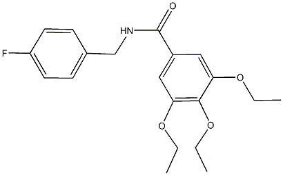 3,4,5-triethoxy-N-(4-fluorobenzyl)benzamide 结构式