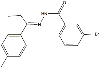 3-bromo-N'-[1-(4-methylphenyl)propylidene]benzohydrazide 结构式