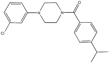 1-(3-chlorophenyl)-4-(4-isopropylbenzoyl)piperazine 结构式