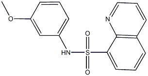 N-(3-methoxyphenyl)-8-quinolinesulfonamide 结构式