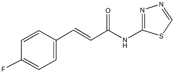 3-(4-fluorophenyl)-N-(1,3,4-thiadiazol-2-yl)acrylamide 结构式