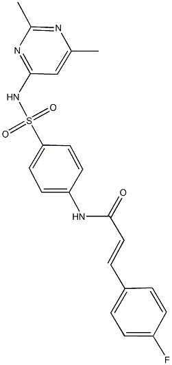 N-(4-{[(2,6-dimethyl-4-pyrimidinyl)amino]sulfonyl}phenyl)-3-(4-fluorophenyl)acrylamide 结构式