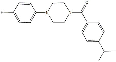 1-(4-fluorophenyl)-4-(4-isopropylbenzoyl)piperazine 结构式