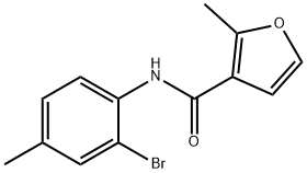 N-(2-bromo-4-methylphenyl)-2-methyl-3-furamide 结构式