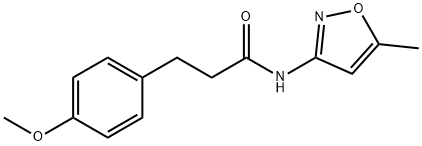 3-(4-methoxyphenyl)-N-(5-methyl-3-isoxazolyl)propanamide 结构式