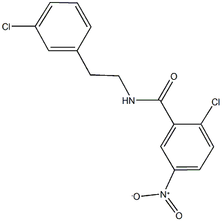 2-chloro-N-[2-(3-chlorophenyl)ethyl]-5-nitrobenzamide 结构式