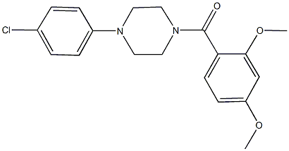 1-(4-chlorophenyl)-4-(2,4-dimethoxybenzoyl)piperazine 结构式
