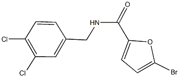 5-bromo-N-(3,4-dichlorobenzyl)-2-furamide 结构式