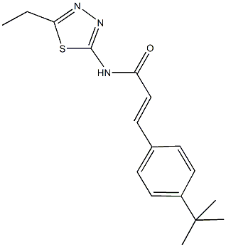 3-(4-tert-butylphenyl)-N-(5-ethyl-1,3,4-thiadiazol-2-yl)acrylamide 结构式