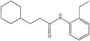 3-cyclohexyl-N-(2-ethylphenyl)propanamide 结构式